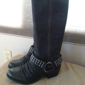 Leather Biker Boots